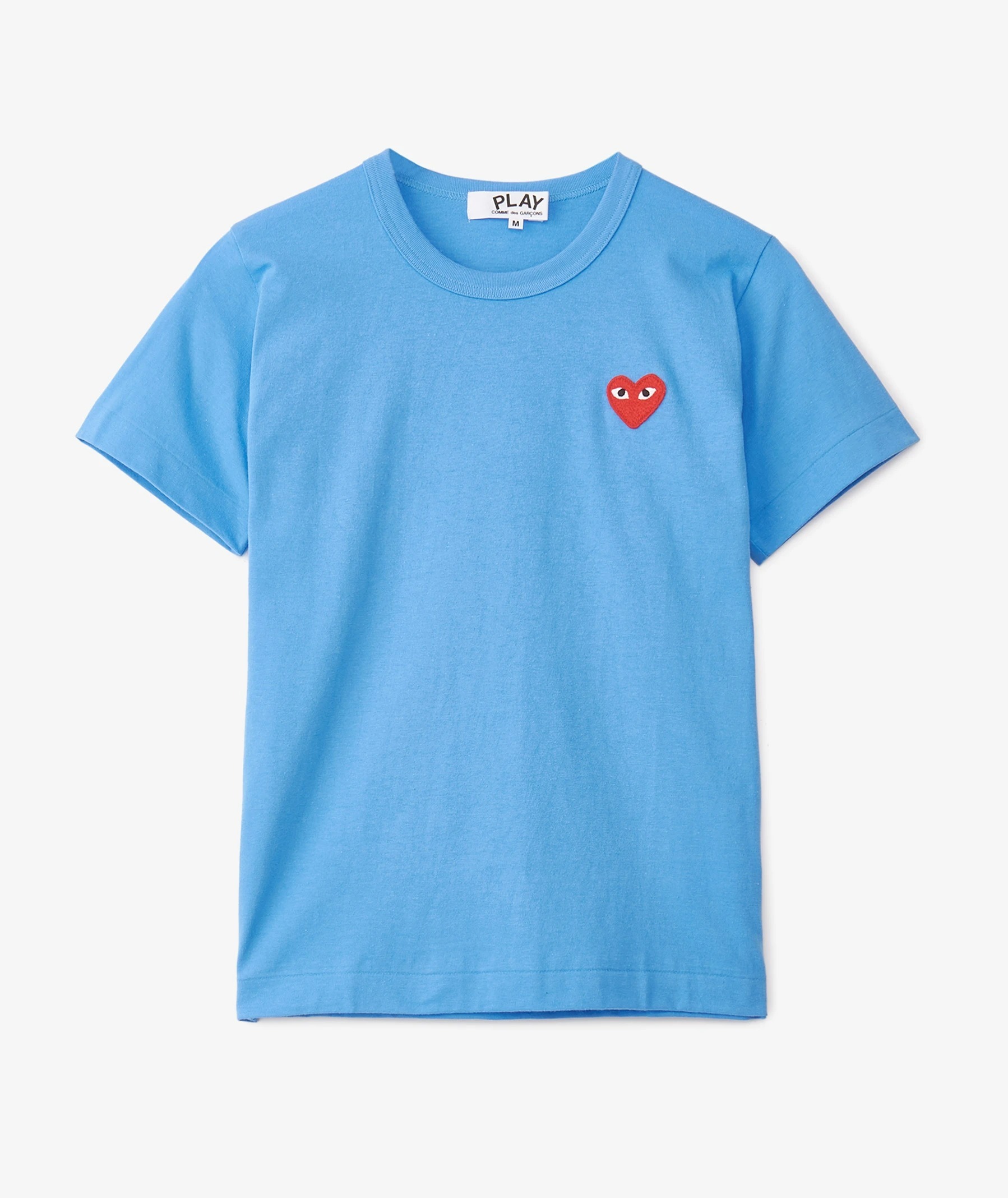 現貨┃日本製 川久保玲 PLAY CDG  刺繡 紅愛心 藍底 愛心 短T