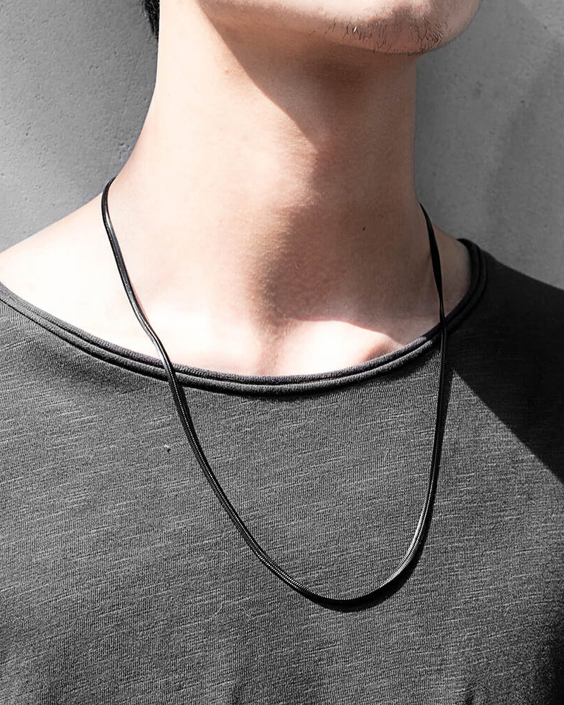RECOVERY 蛇鍊項鍊 （亮黑）