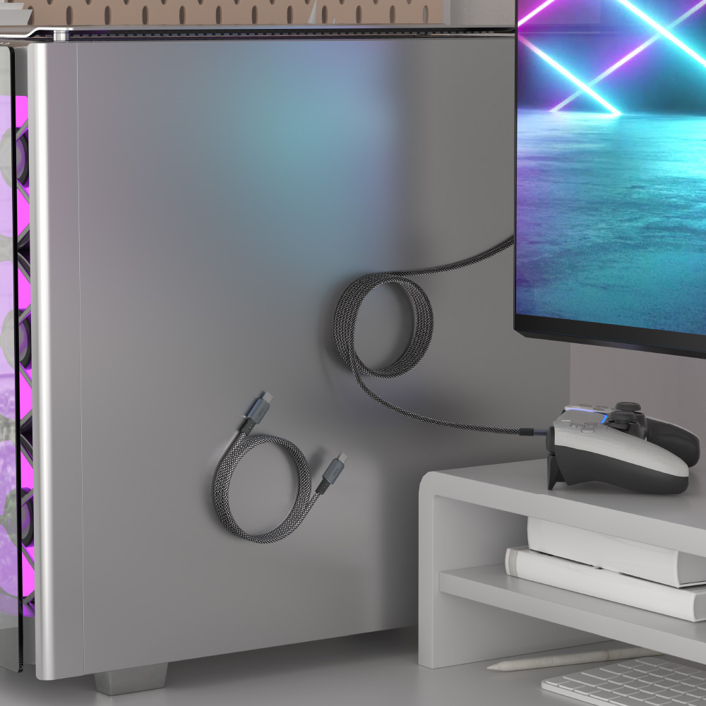 ADAM亞果元素 CASA MS100/200 USB-C 對USB-C 60W 磁吸充電線 100/200 cm