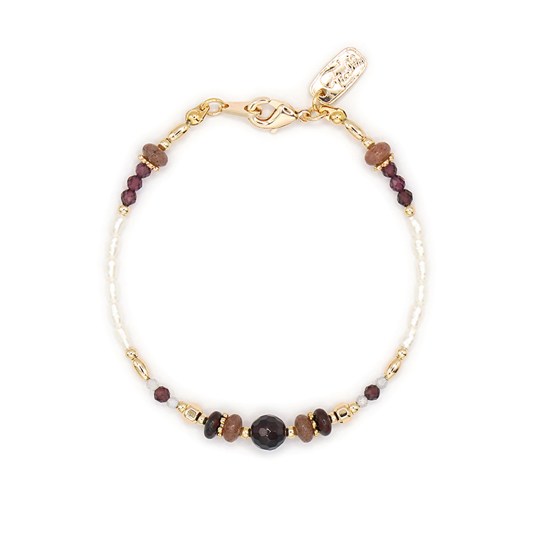 《桃園意象》樂天桃園棒球場 • 野球追夢 – 石榴石 – 手鍊