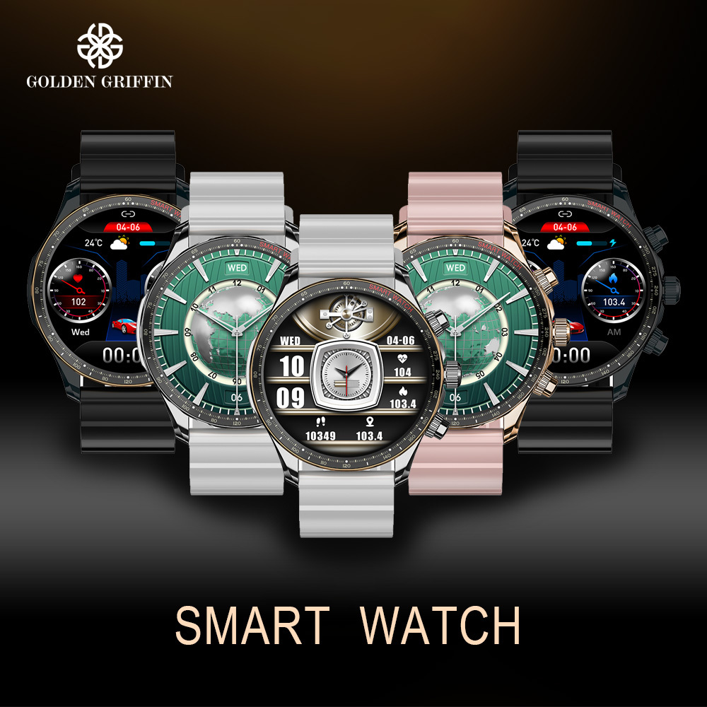 【Golden Griffin 金獅鷲】Y99 智能手錶 貝殼紋錶圈 多功能 運動 健康 音樂控制 指南針 支援26種語言 快拆錶帶