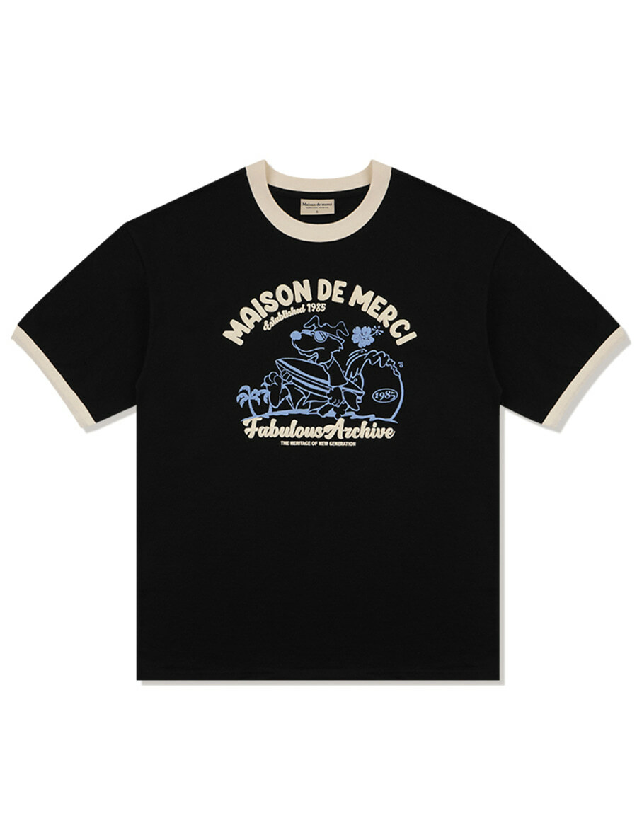 預訂｜FABULOUS ARCHIVE｜PUPPY SURFING RINGER T-SHIRT (男女可穿)