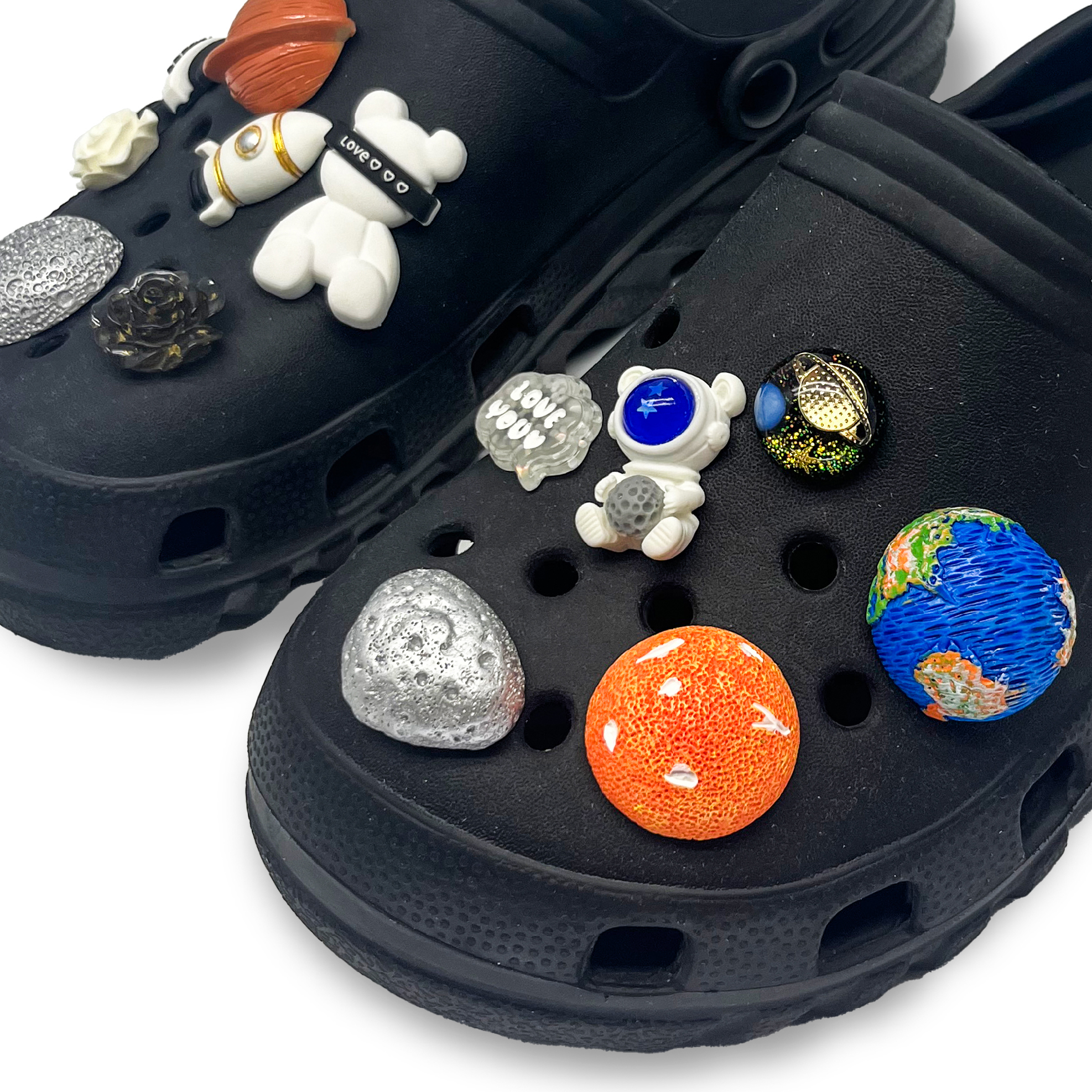 【洞洞鞋扣】太空系列 隕石衛星月球 -18