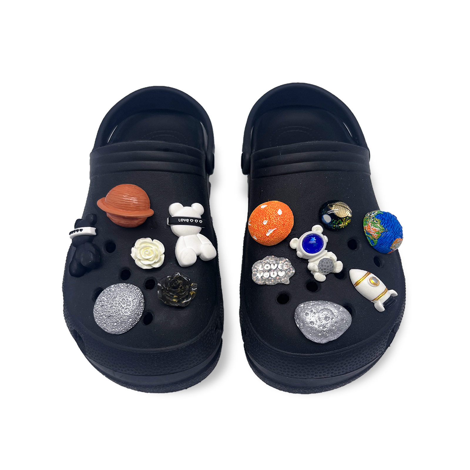 【洞洞鞋扣】太空系列 隕石衛星月球 -18