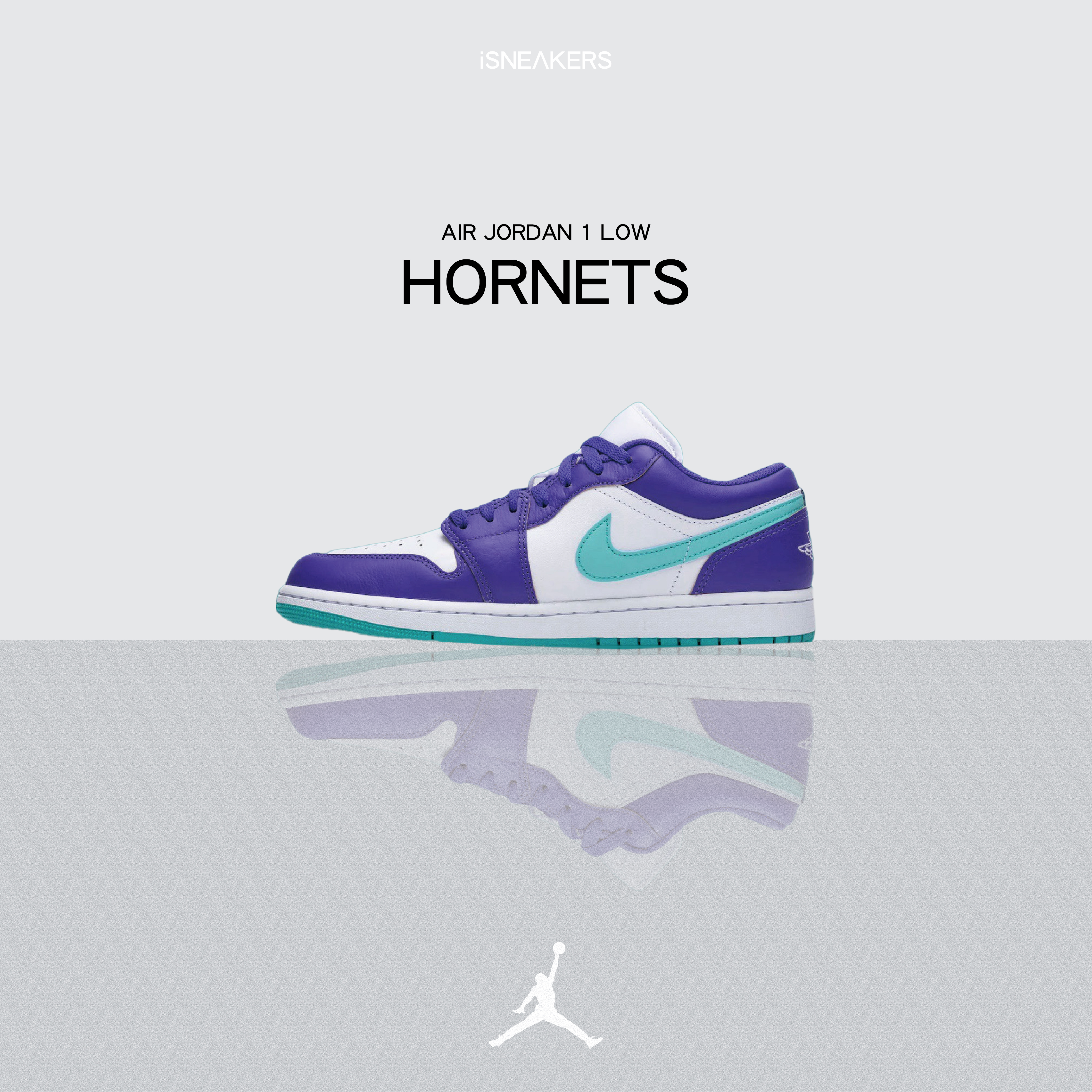 iSNEAKERS｜Air Jordan 1 Low "Hornets" 黃蜂紫 HJ9013-550