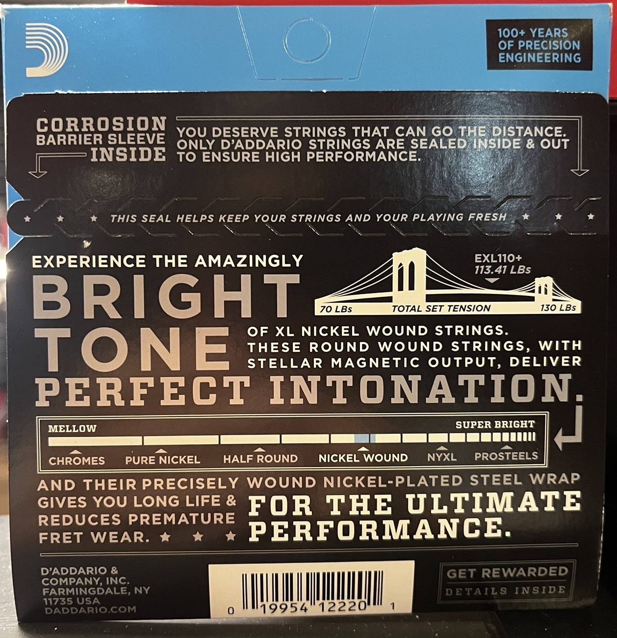 D'Addario EXL110+ 電吉他弦 (10.5-48)