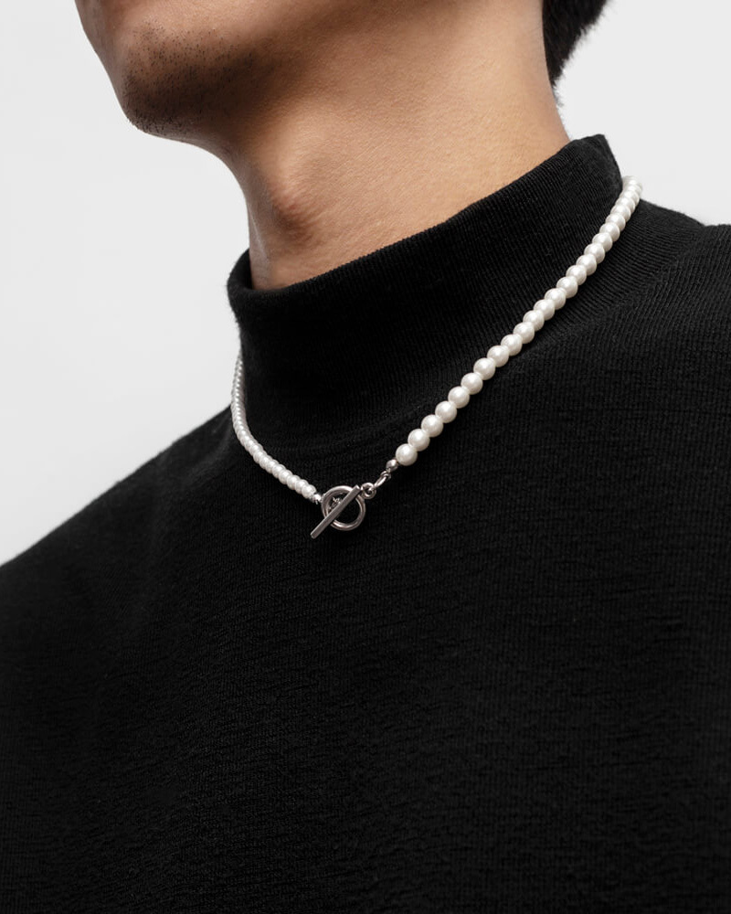 RECOVERY 不對稱珍珠項鍊 (白)