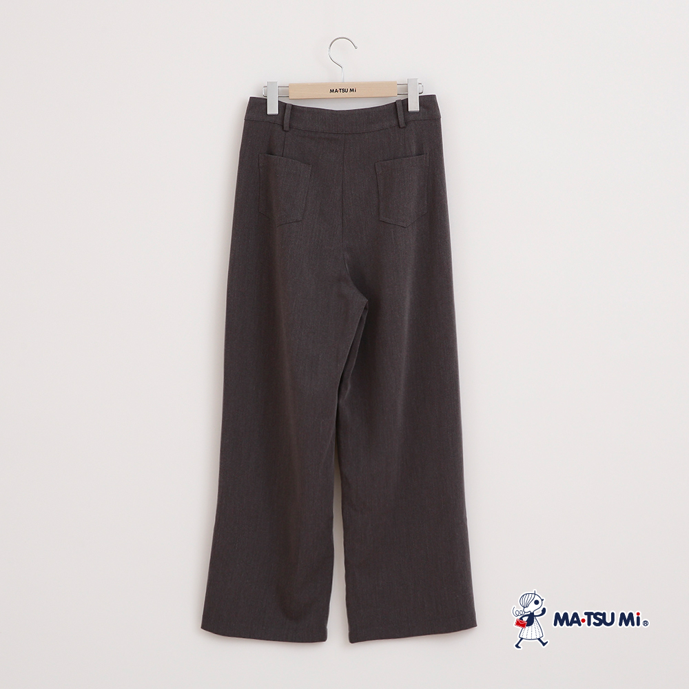MA‧TSU Mi 腰帶設計西裝感長褲(深藍.深灰)