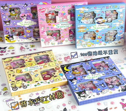 老板跑路价 三丽鸥手账贴纸盒装（100张）