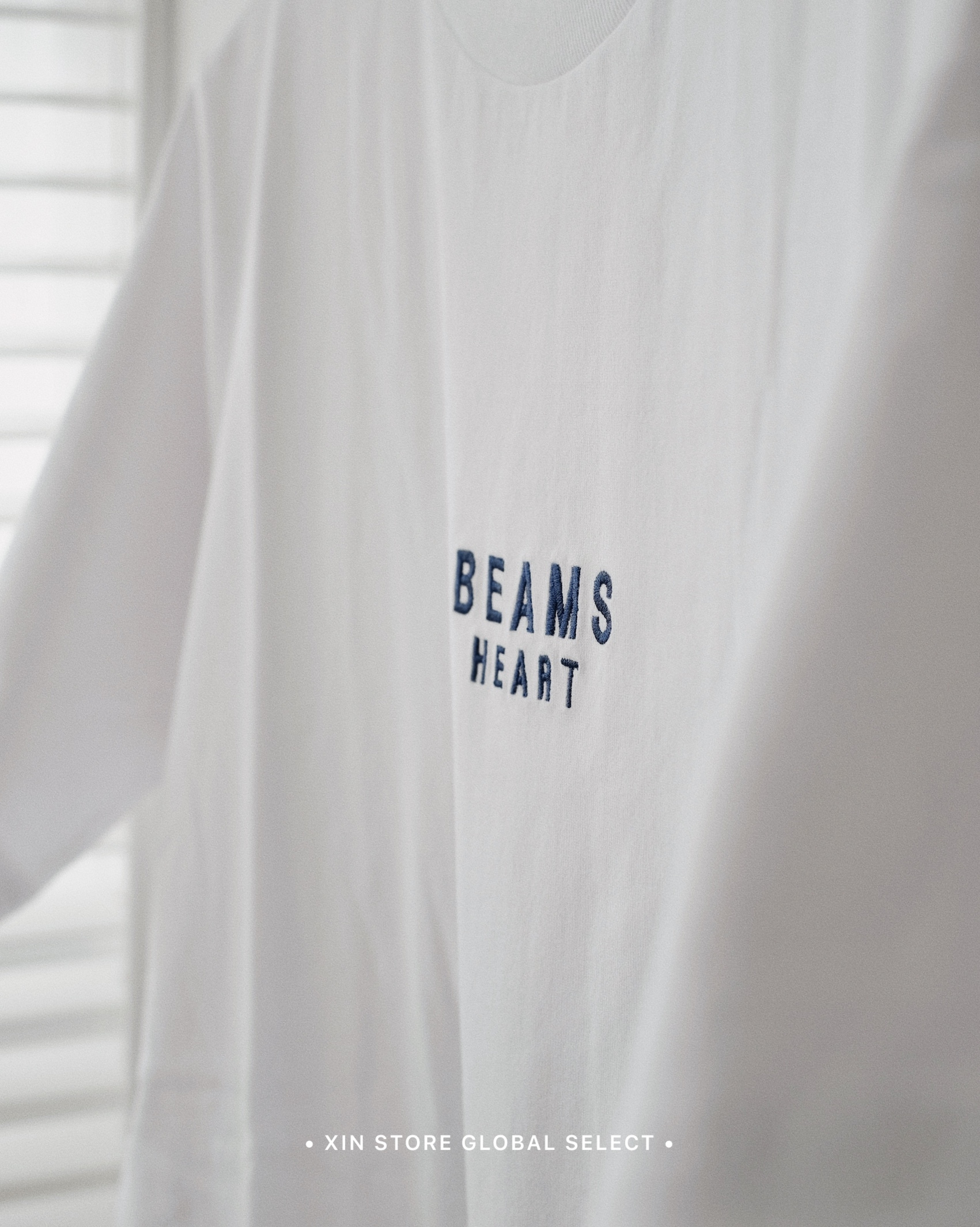 【現貨】Beams Heart 日本限定 Logo 字體 刺繡 素色 短袖 三色