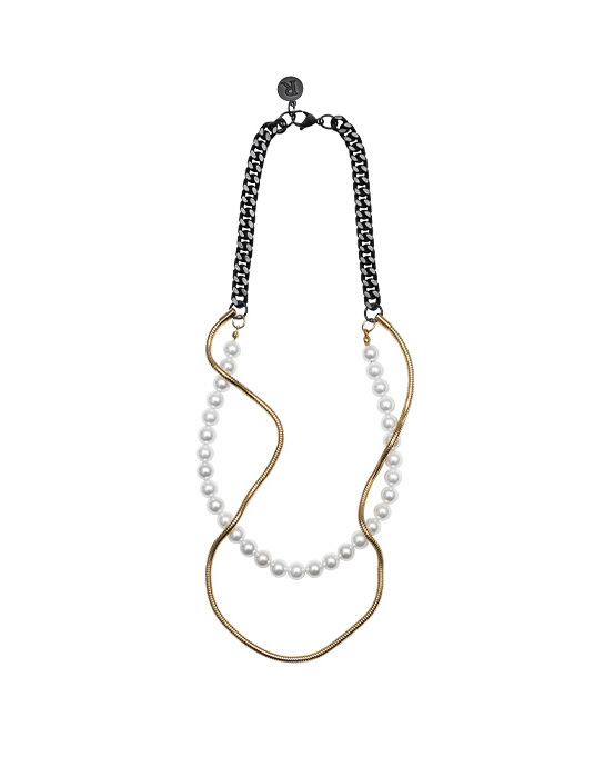 RECOVERY 珍珠蛇鍊項鍊 (銀)