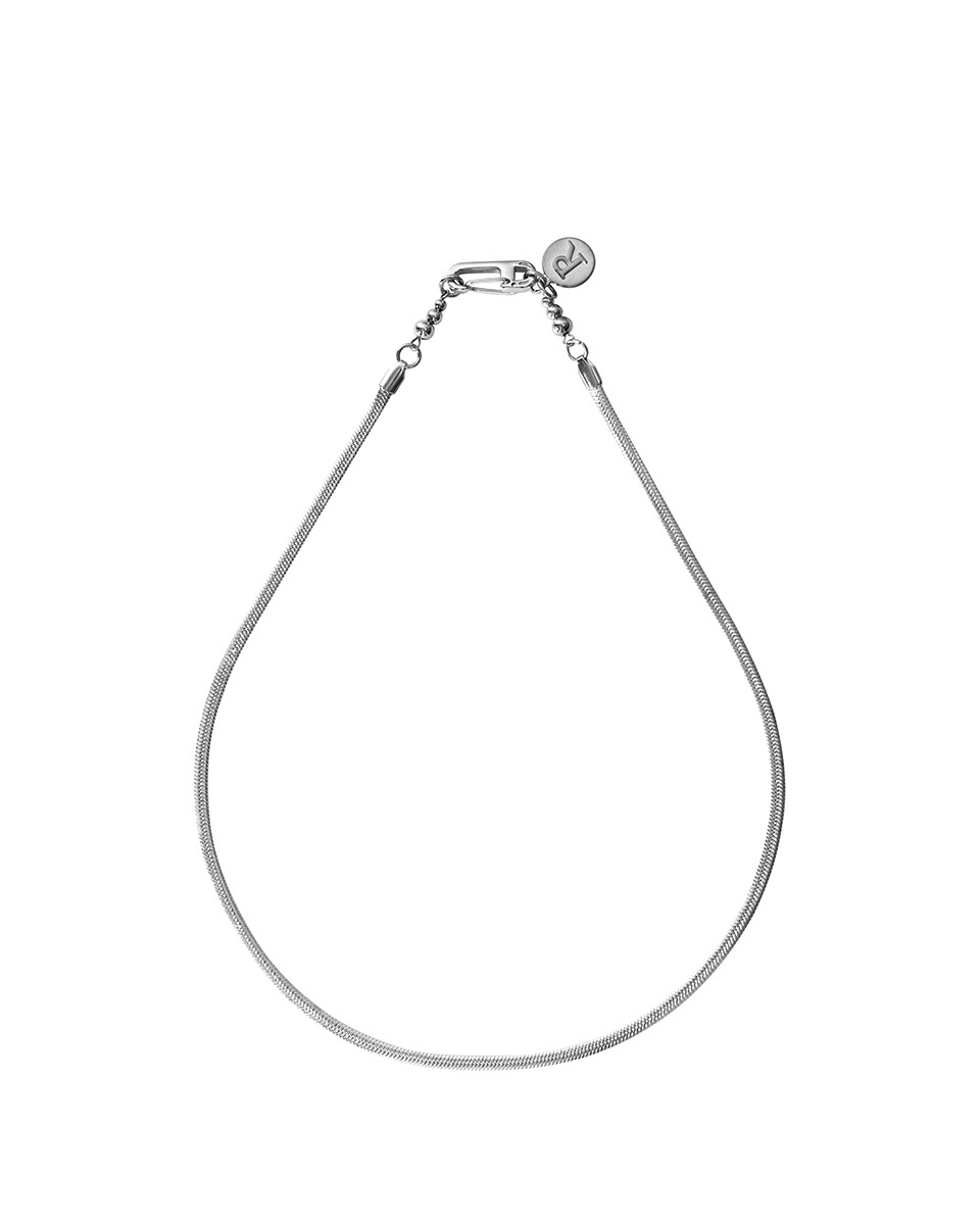 RECOVERY 3MM扁蛇項鍊 (亮銀色)