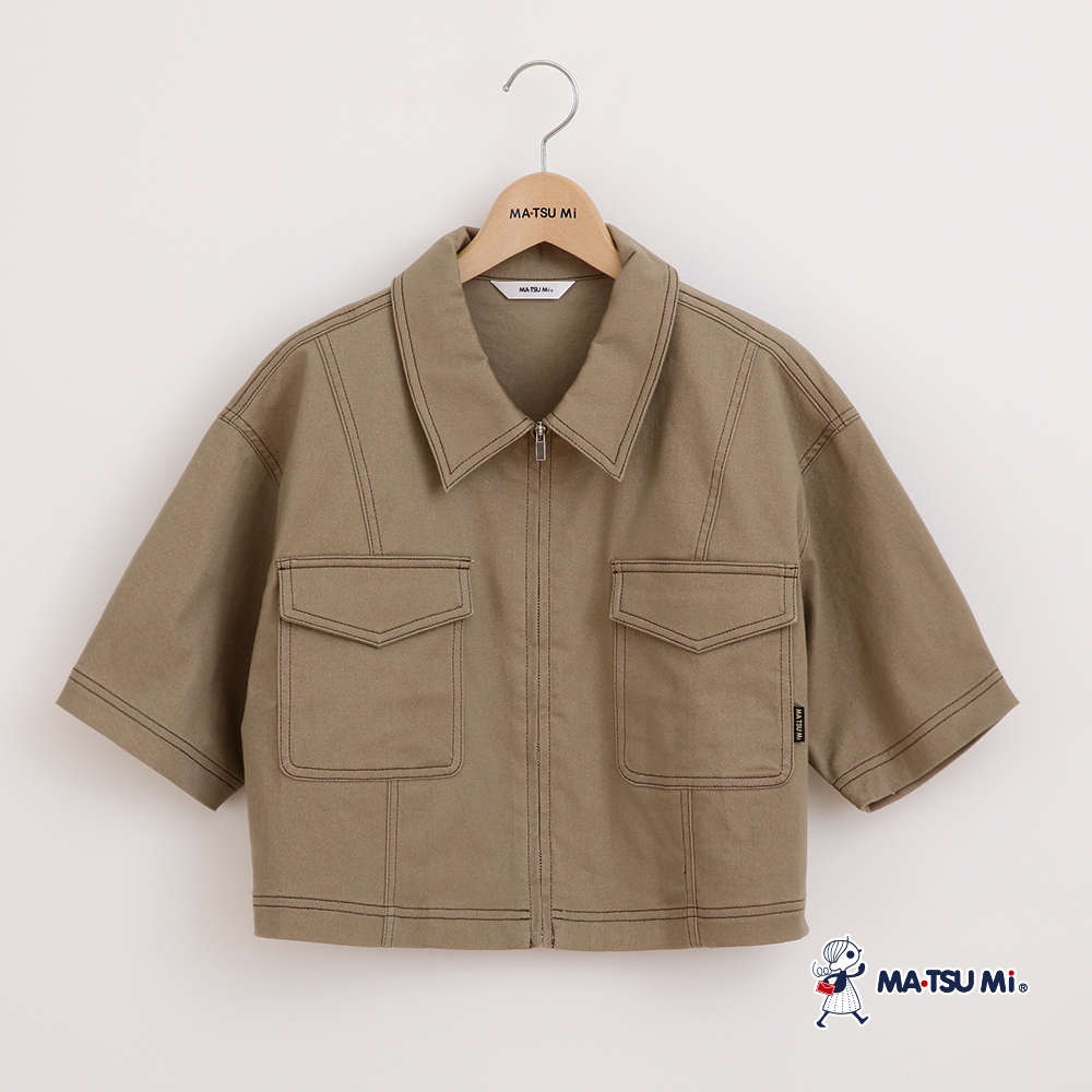 MA‧TSU Mi 短版車線感大口袋短版外套(卡.深藍)