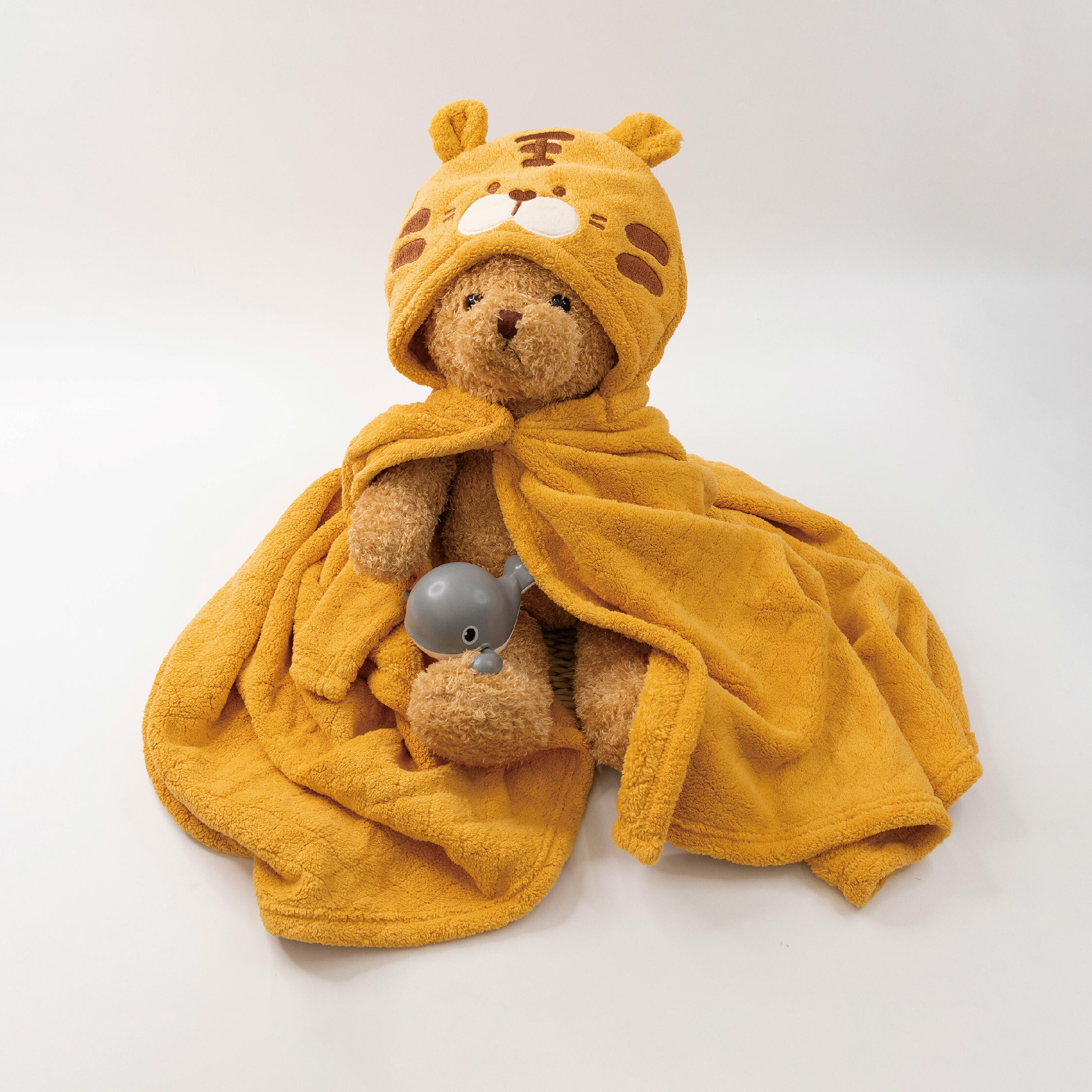 【JS0339】立體動物吸水柔軟斗篷浴巾＊三色