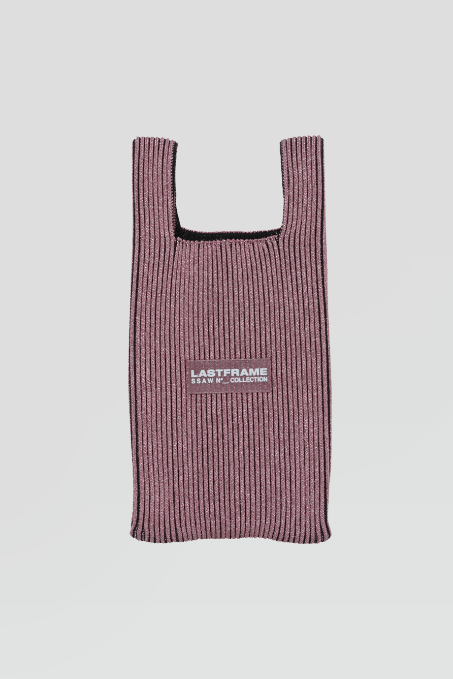 LASTFRAME｜KYOTO 迷你針織金蔥粉托特包