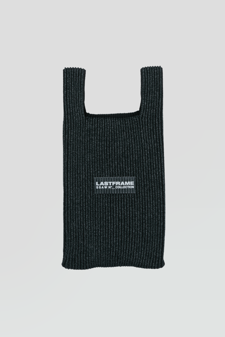 LASTFRAME｜KYOTO 迷你針織金蔥炭灰托特包