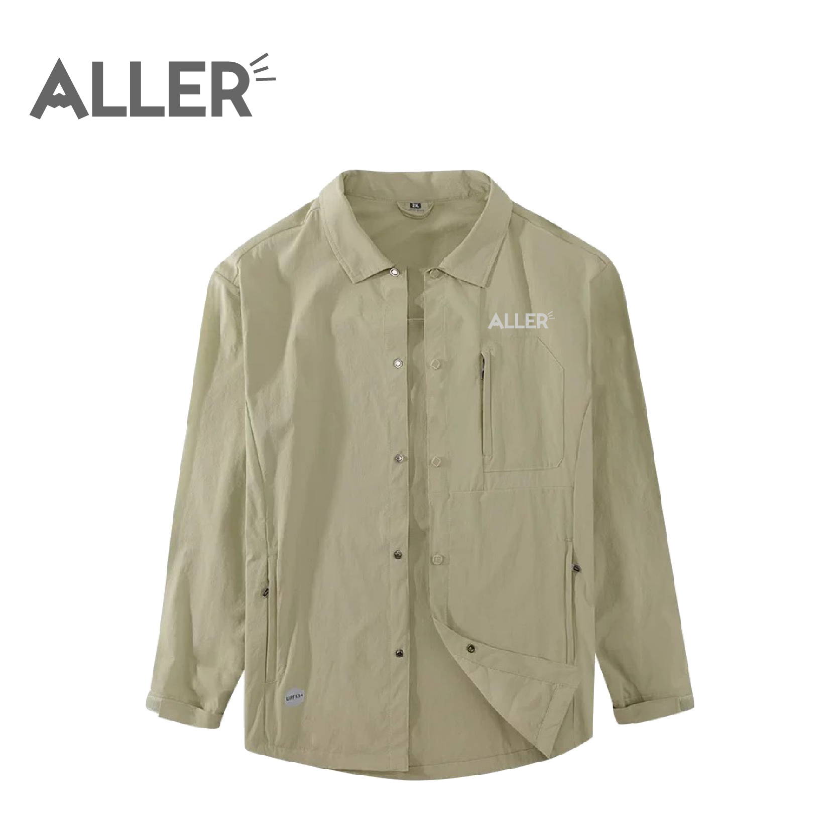 ALLER 拉鍊口袋襯衫外套 中性款 (3色) 防曬/彈性/透氣/排汗 13AL2337