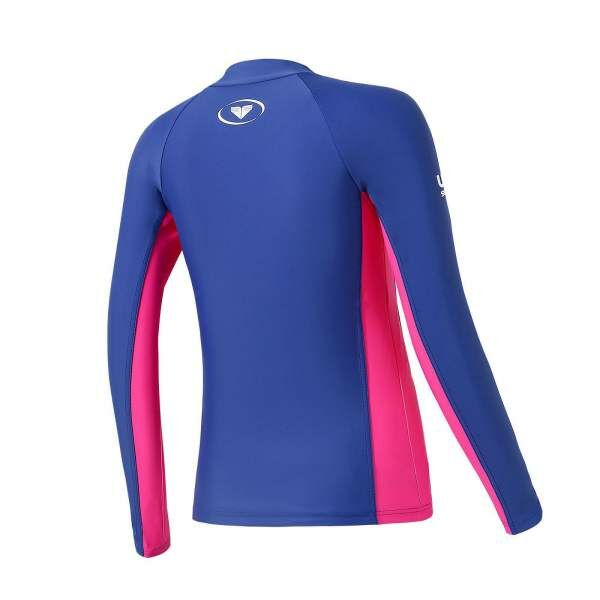 女士長袖防曬泳衣 - 紫/藍