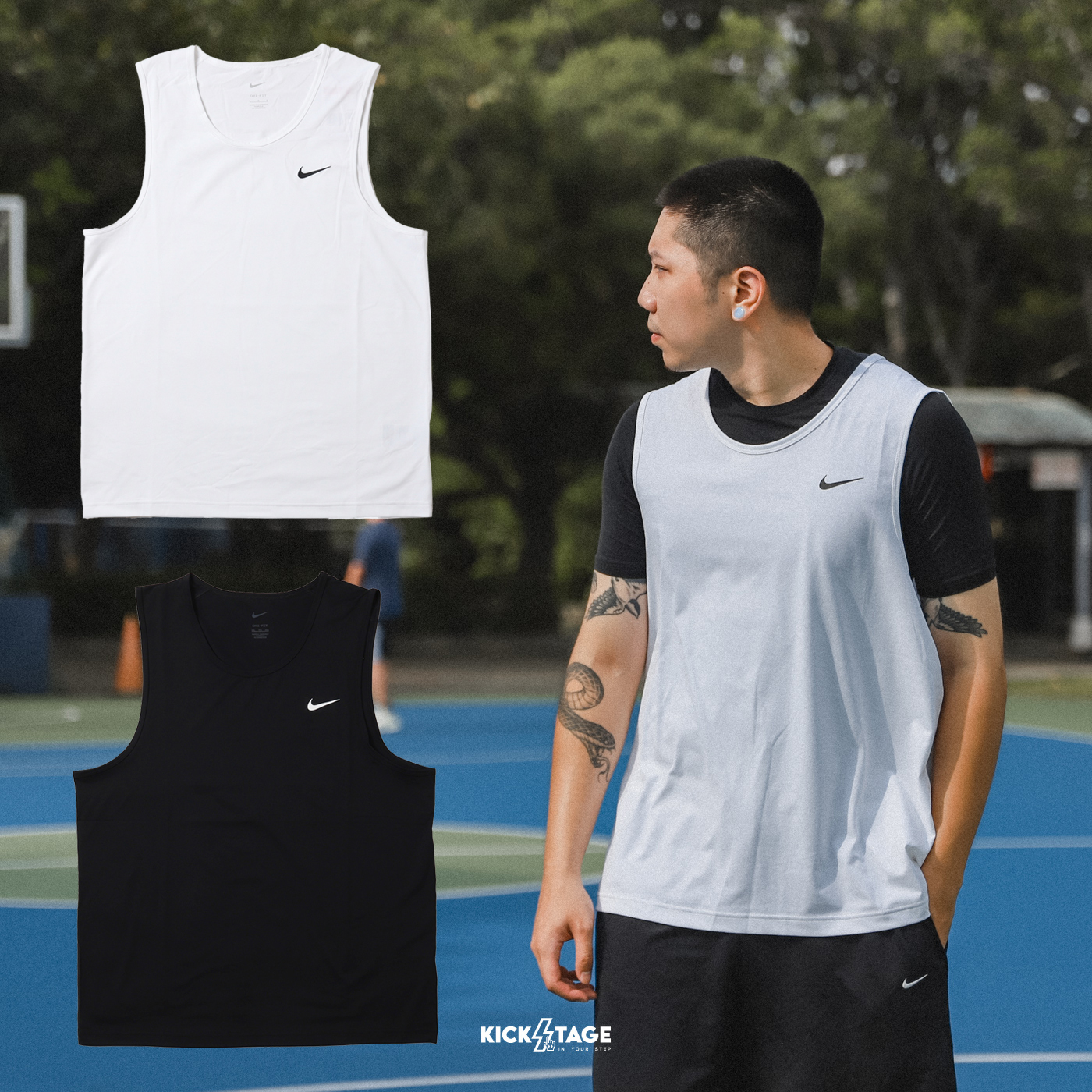 男款 NIKE Dri-FIT HYVERSE TANK 黑 白 速乾 運動 健身 慢跑 訓練 背心【DV9842】