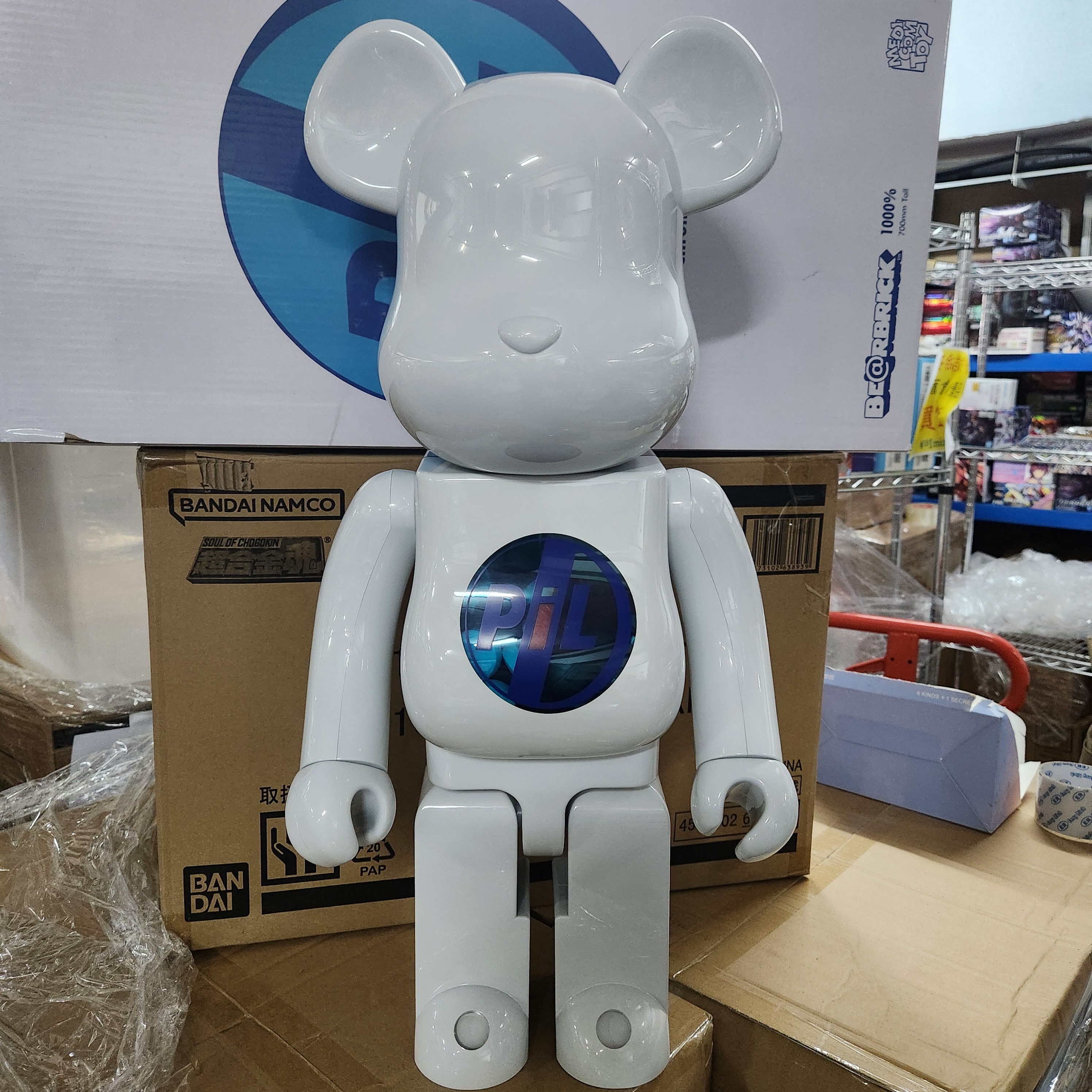 （95% New) BE@RBRICK BEARBRICK PiL CHROME Ver. 白色電鍍藥丸 1000%