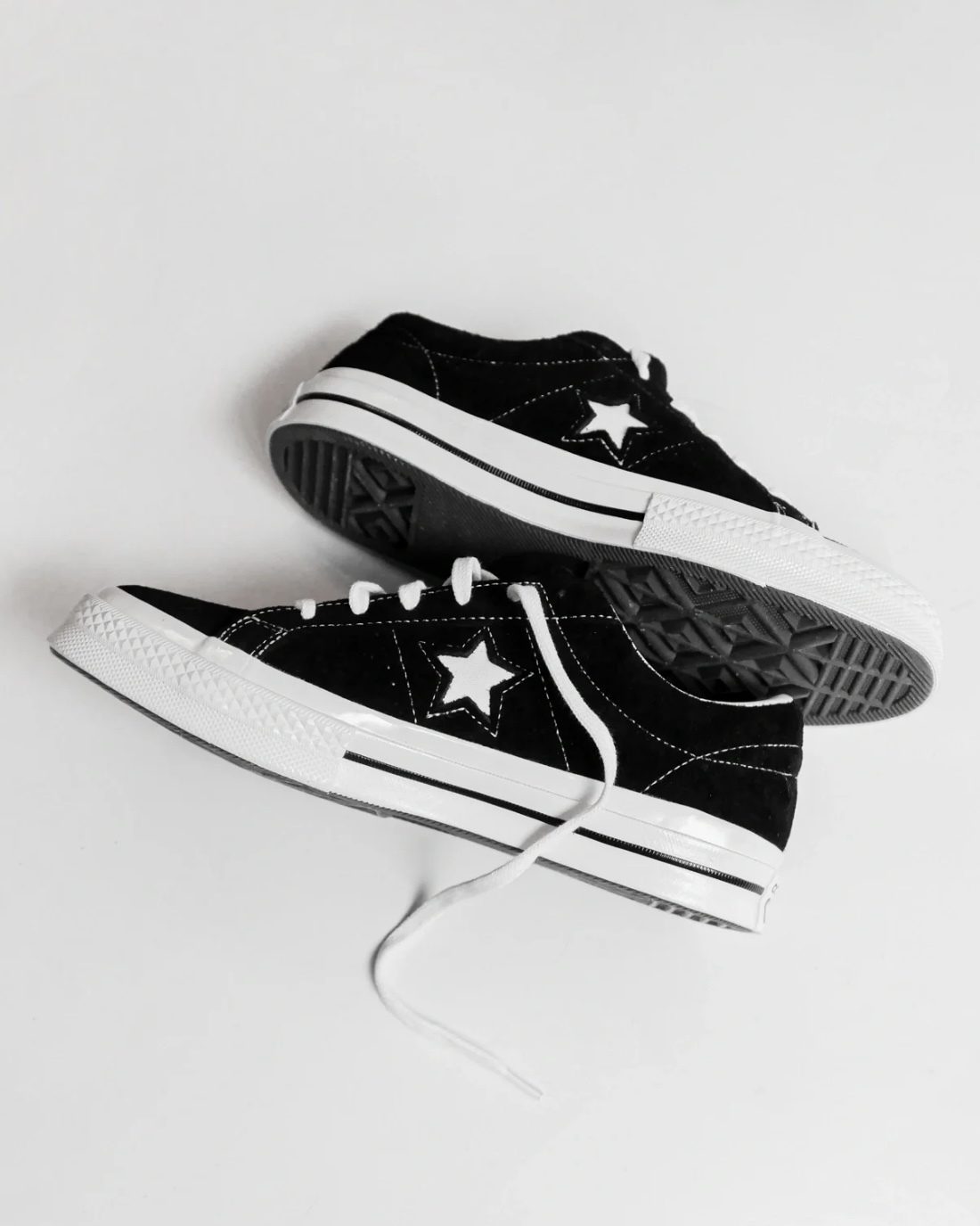 【NG品】Converse One Star OX 星星 麂皮 黑標 白標 黑白