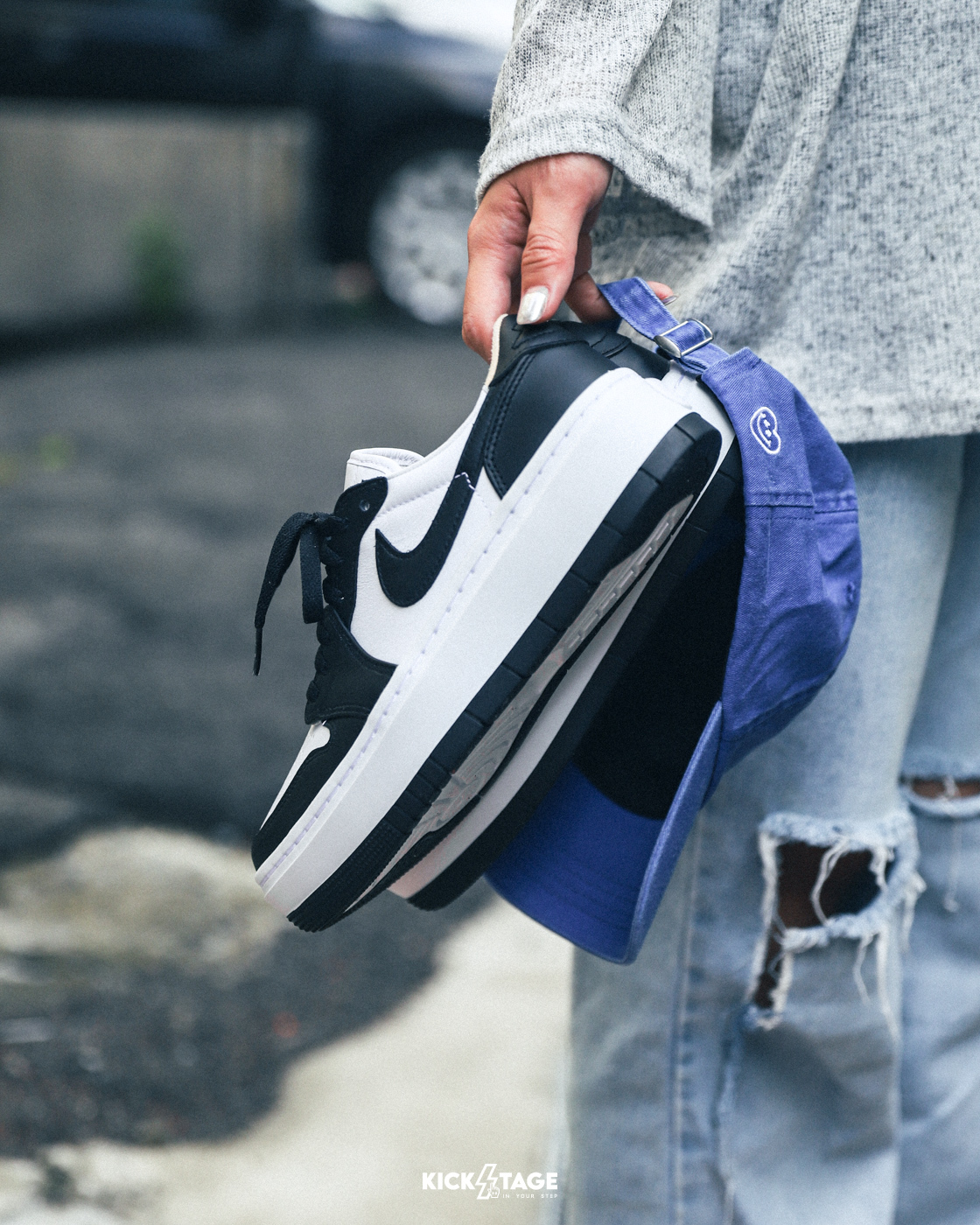 [售出無退換]女鞋 NIKE AIR JORDAN 1 ELEVATE LOW 黑白熊貓 增高 厚底 皮革 休閒鞋【DH7004-109】AJ1 AJ1OG 25SALE