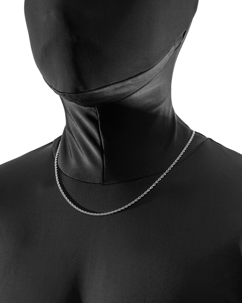 RECOVERY 2.4MM麻花項鍊 (亮銀色)