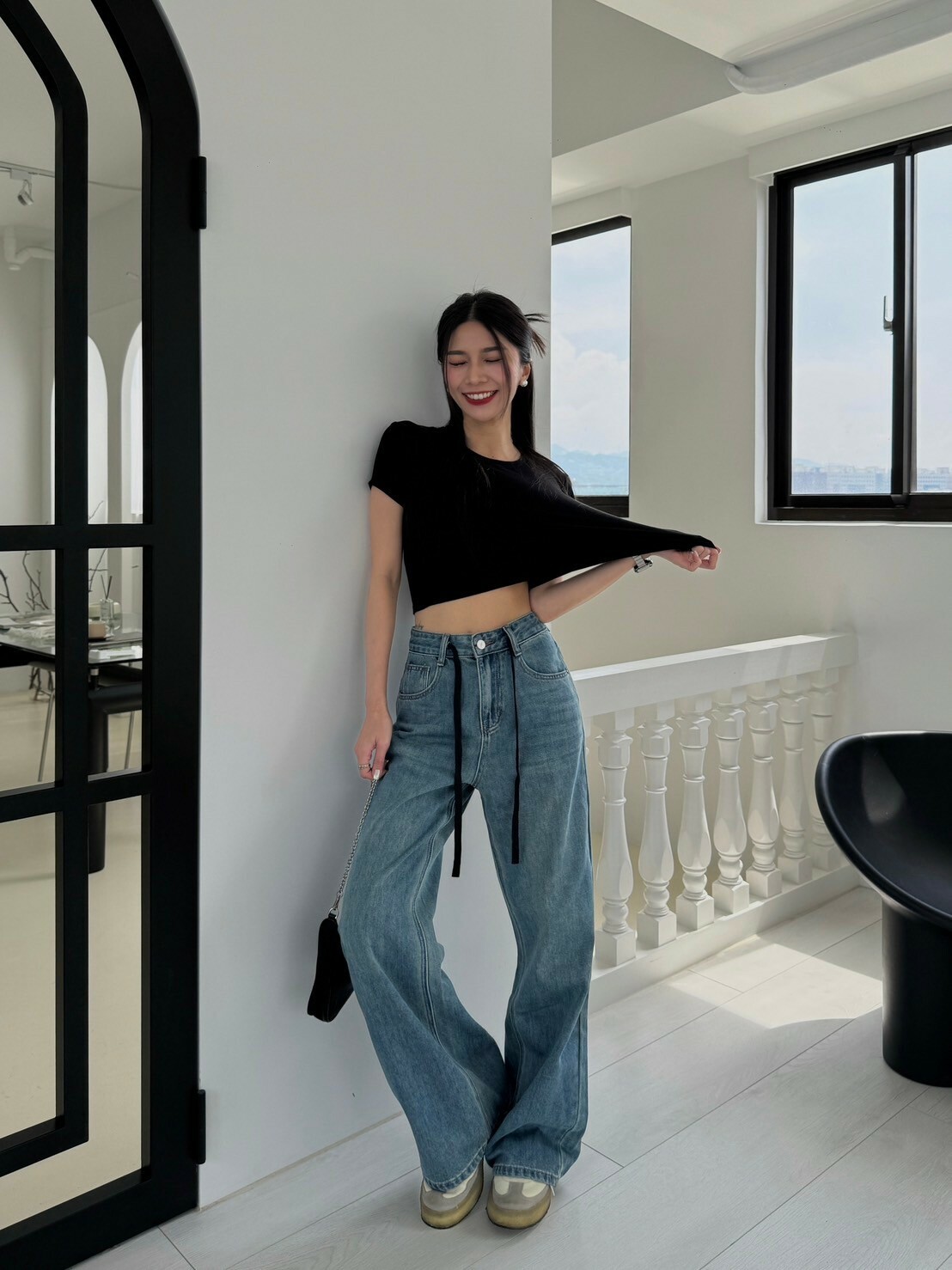 極柔軟彈力短版上衣