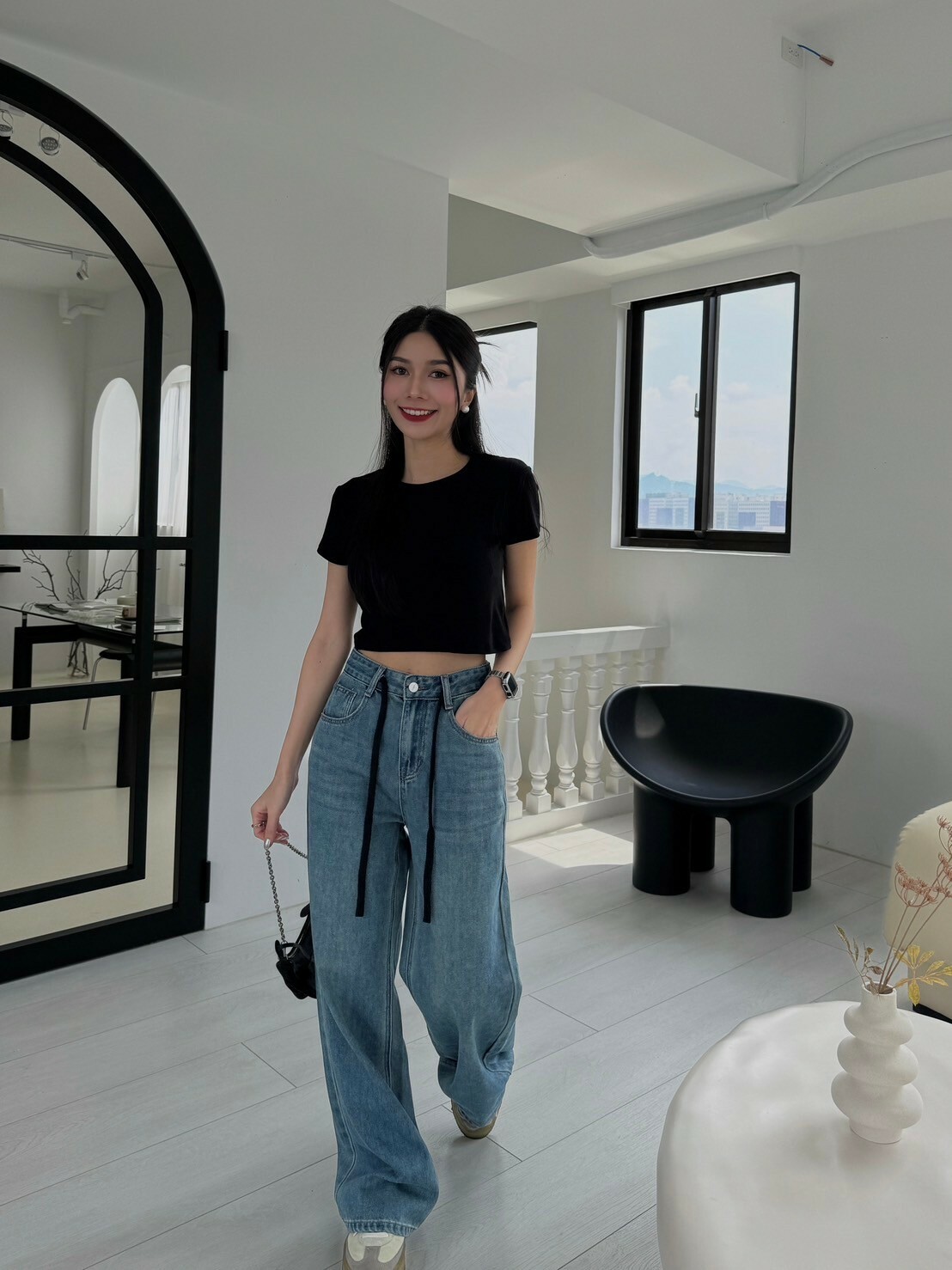 極柔軟彈力短版上衣