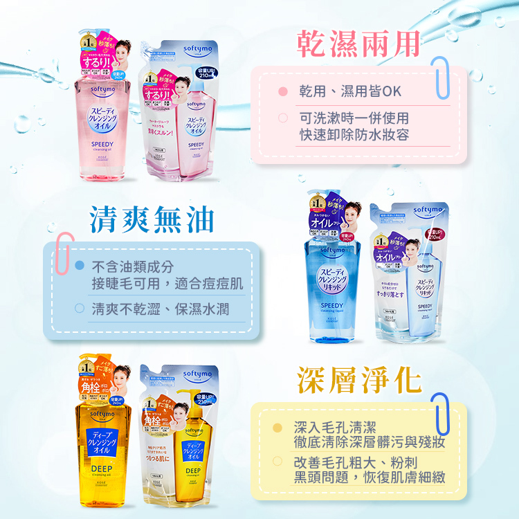 Kose高絲 Softymo 卸妝油 3款【AR018】