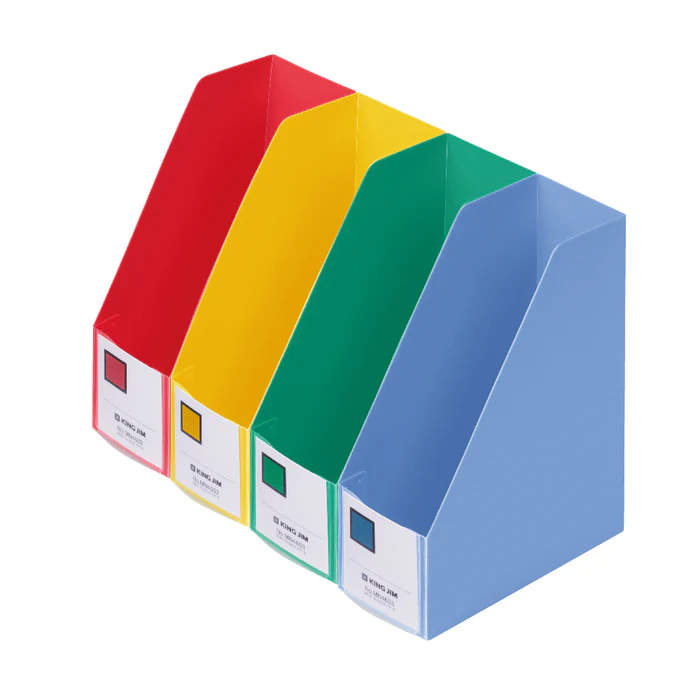 迷你PP文件盒 直式 藍 / 綠 / 黃 / 紅｜KING JIM 日本