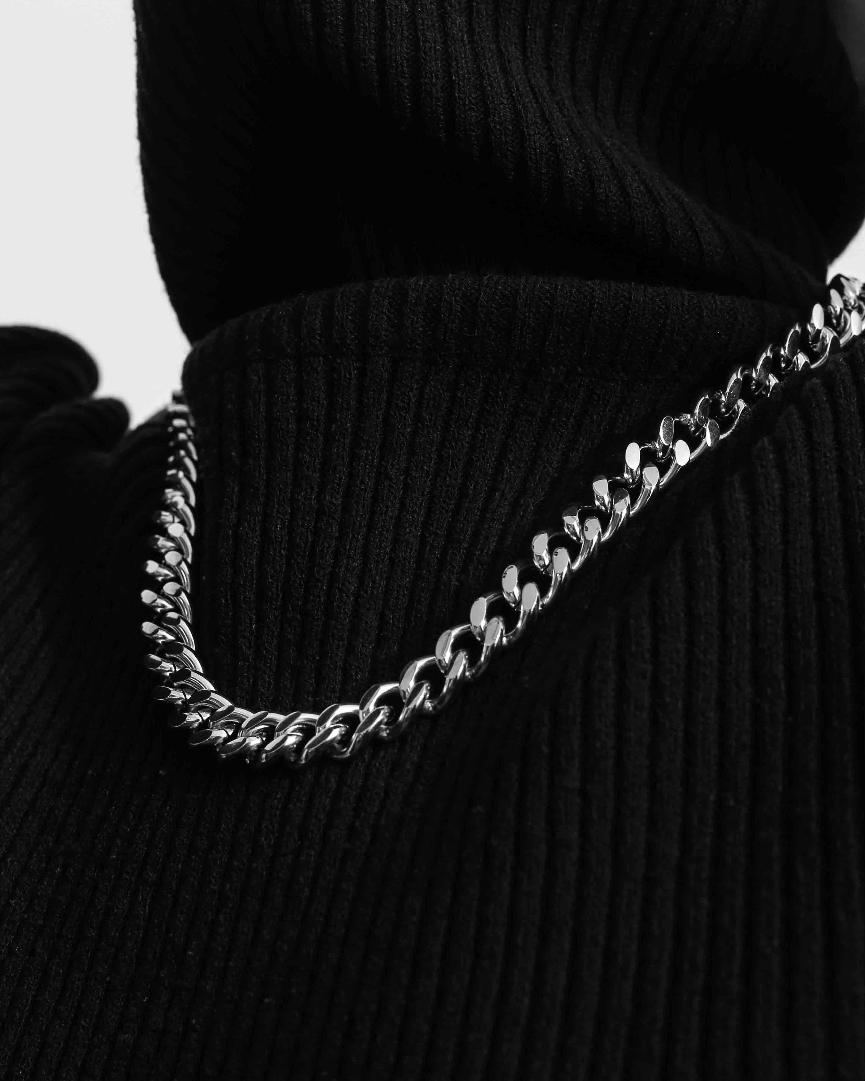 RECOVERY 12MM可調粗短項鍊-鋼製 (銀色)