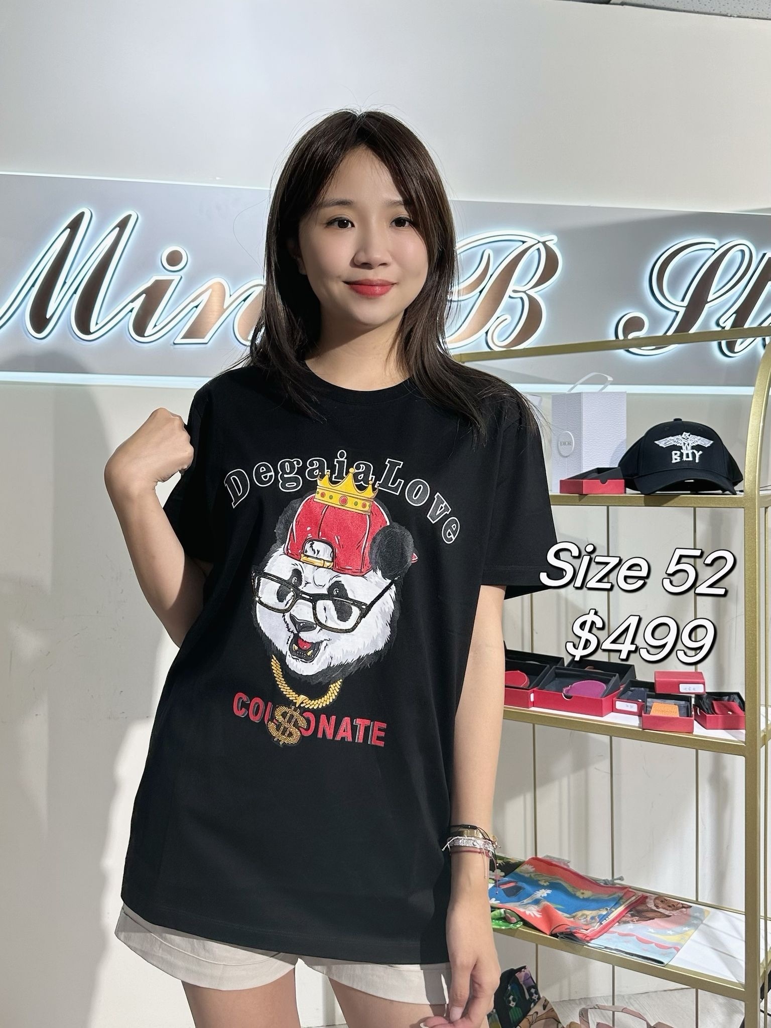 Degaia 黑色Hip Hop熊Tee - T.