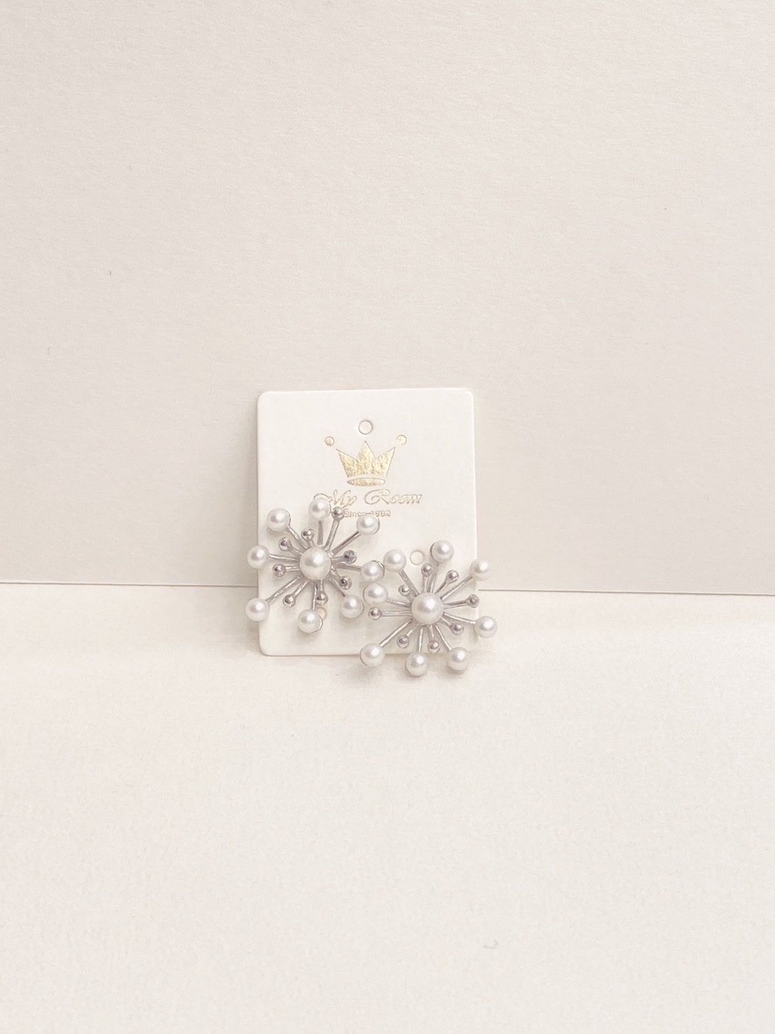 放射狀珍珠耳環