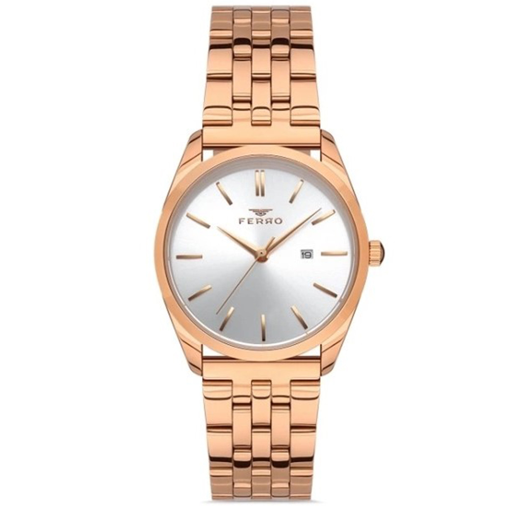 【FERRO 費羅】FL21231A 氣質 質感 日期顯示 防水30米 不鏽鋼 女款 手錶