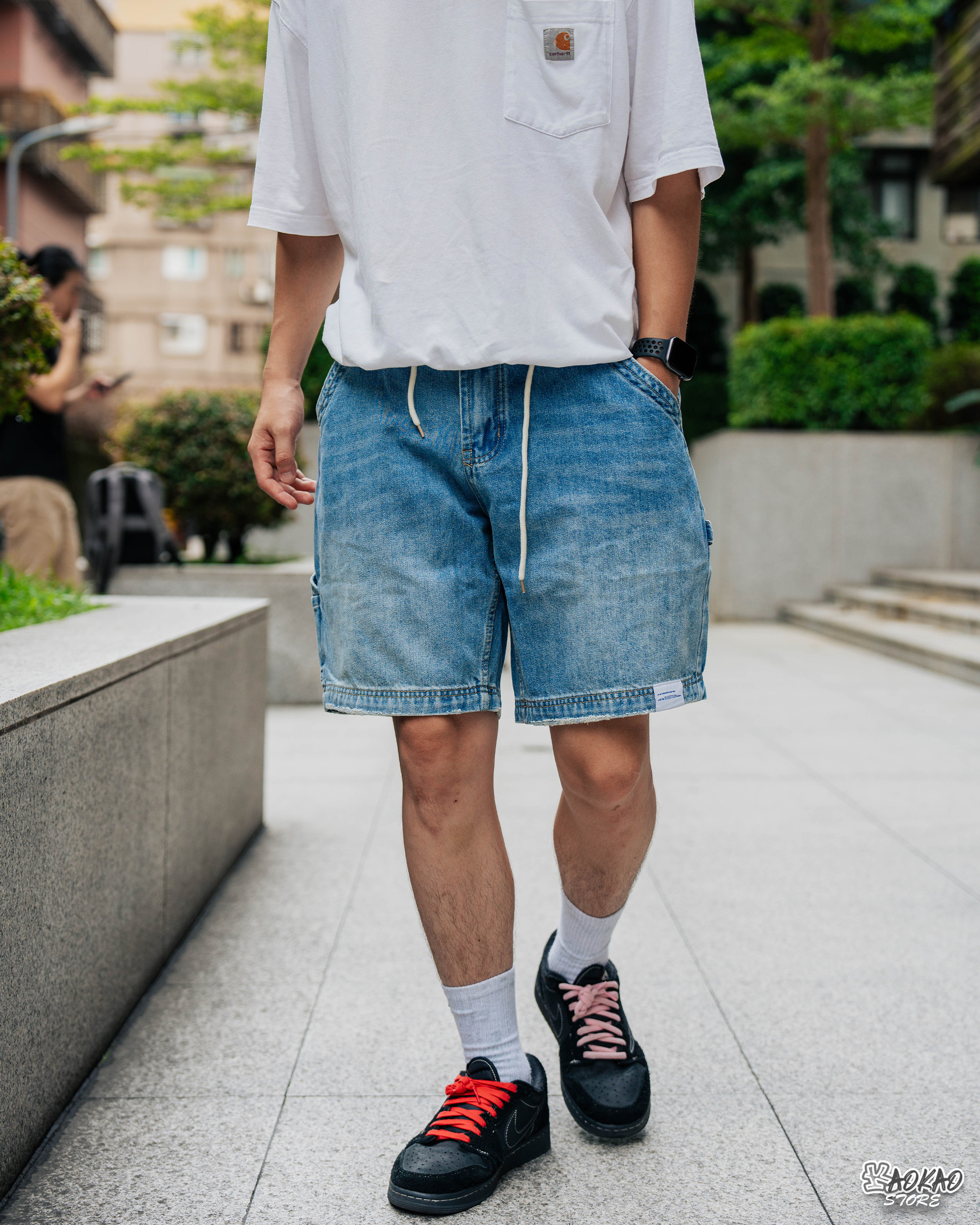 BLACK FLAG 黑旗 Denim Washed Shorts 水洗丹寧短褲【JBF24P004】