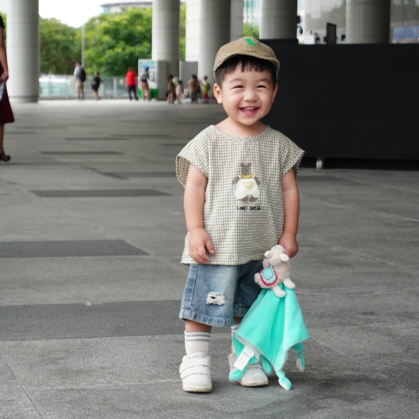 熊熊格紋無袖背心