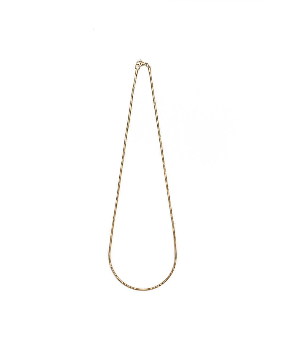 RECOVERY 2MM圓蛇項鍊 (亮金)