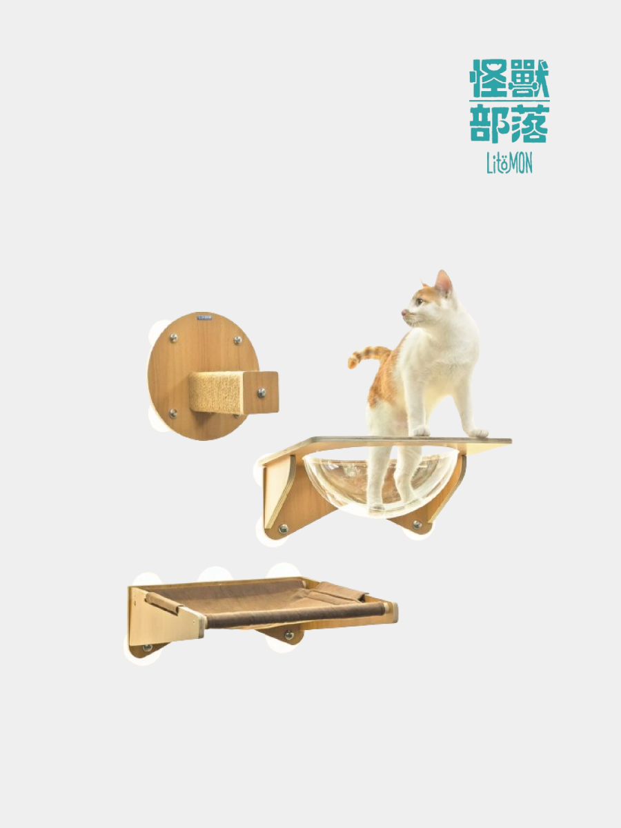 【怪獸部落】 漫步雲端 吸盤式貓吊床