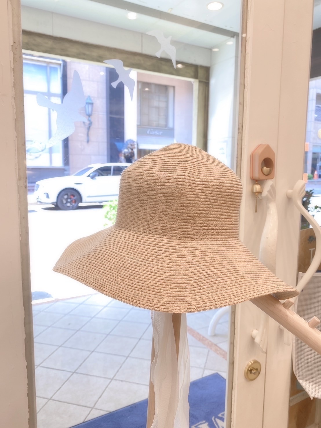 白紗綁帶編織 帽子11