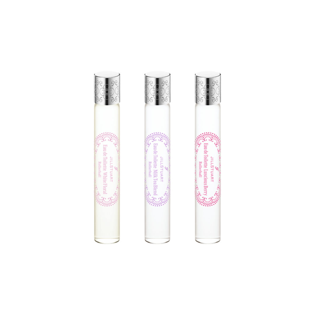 JILL STUART White Floral / Milk Tea Blend / Luscious Berry Eau de Toilette Rollerball