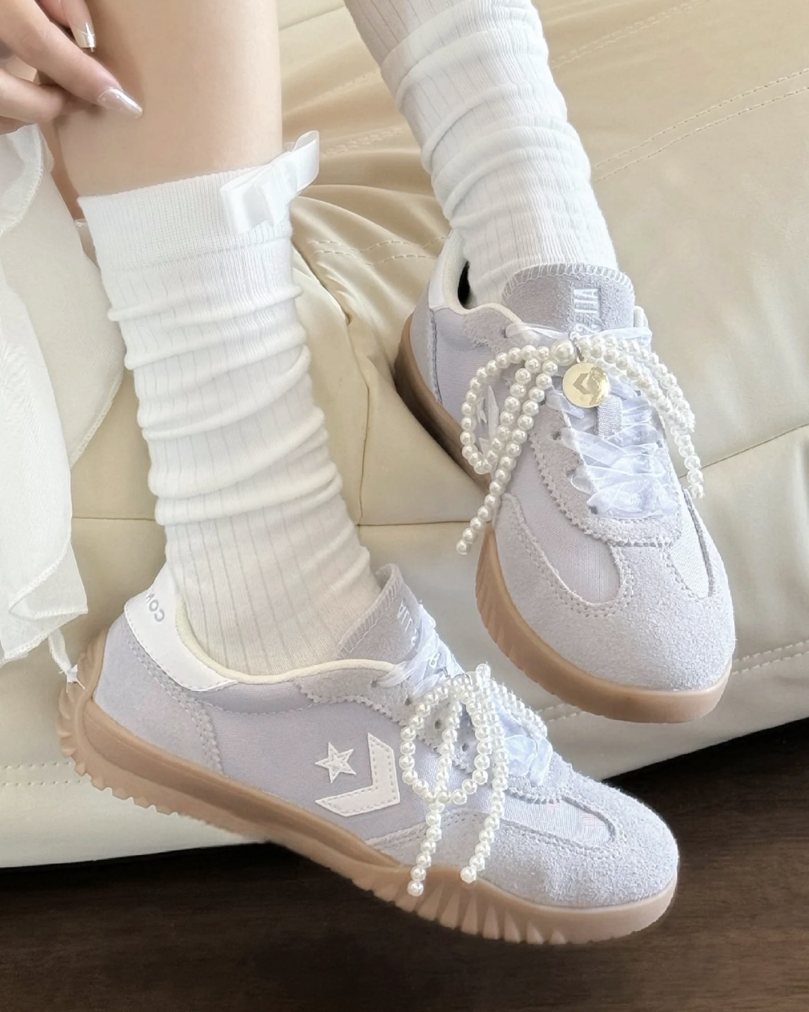 Converse Run Star Trainer OX 流星 復古 德訓鞋 ‎焦糖底 Karina代言同款 霧藍灰