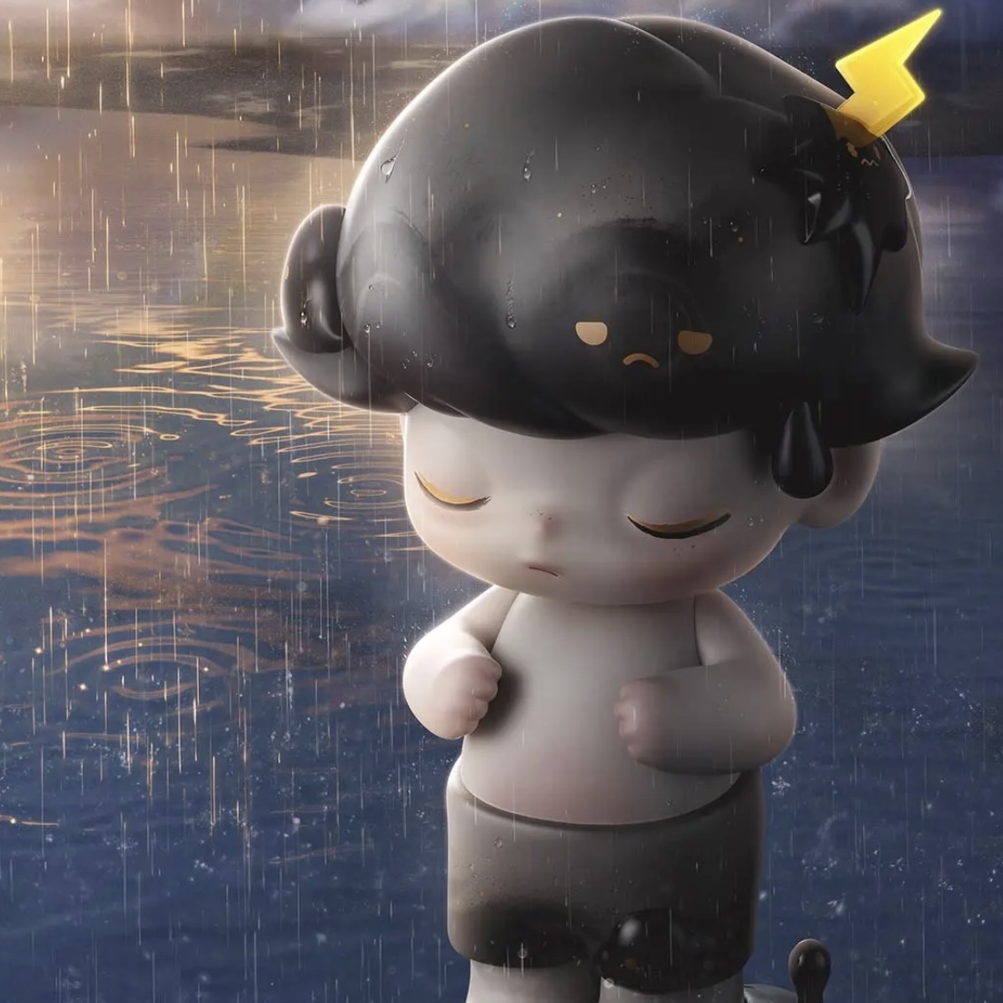 POPMART泡泡瑪特 MEGA JUST DIMOO 400% 雷陣雨 公仔 珍藏品