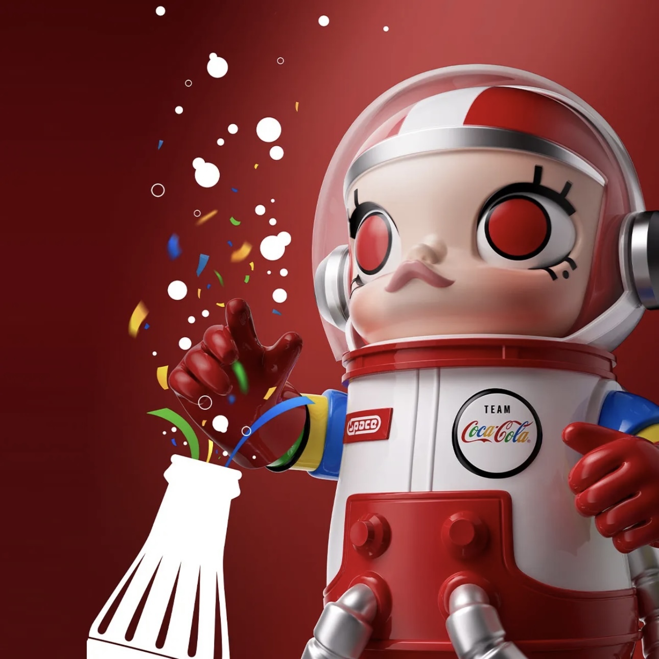 POPMART泡泡瑪特 MEGA SPACE MOLLY COCA COLA 可口可樂 聯名款公仔