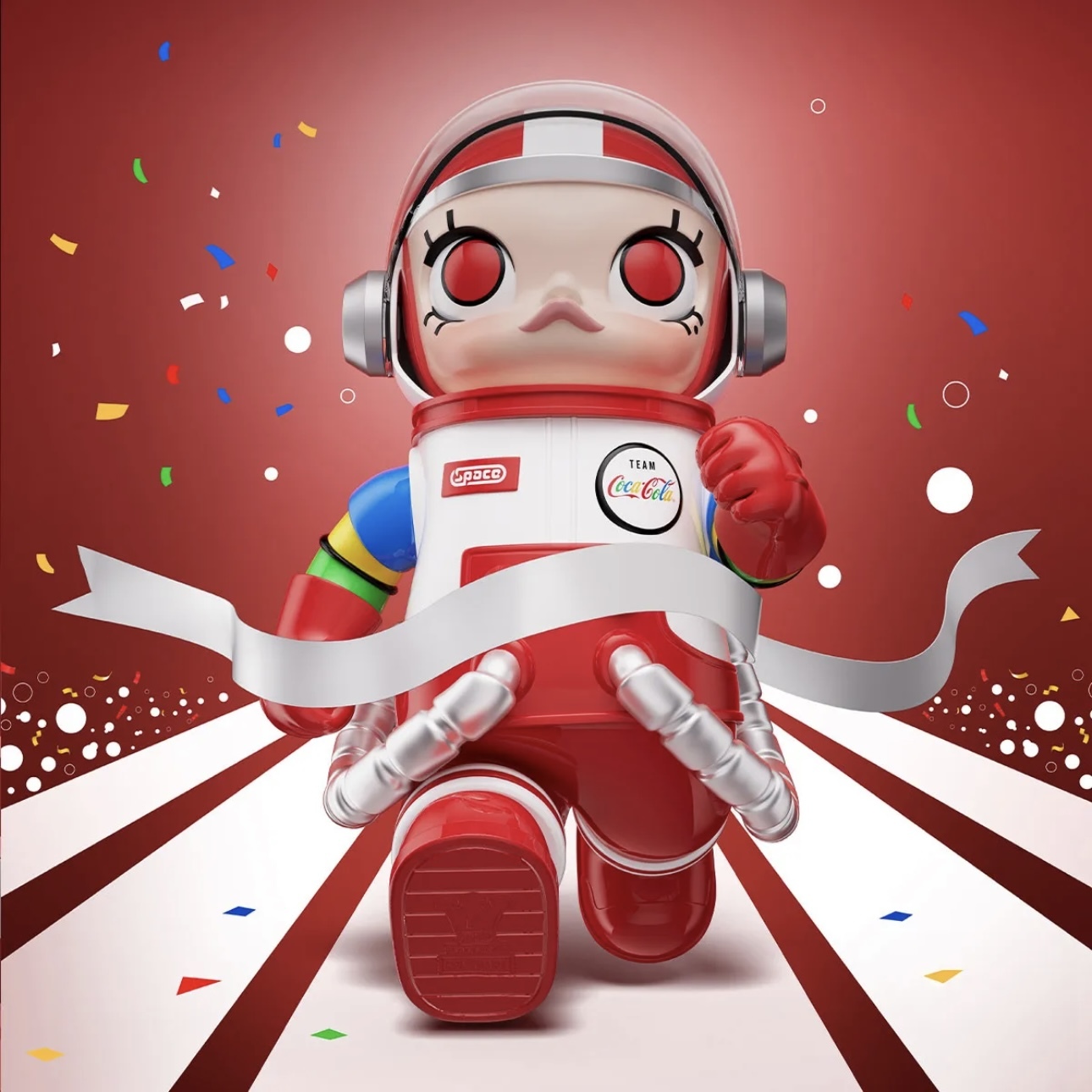 POPMART泡泡瑪特 MEGA SPACE MOLLY COCA COLA 可口可樂 聯名款公仔