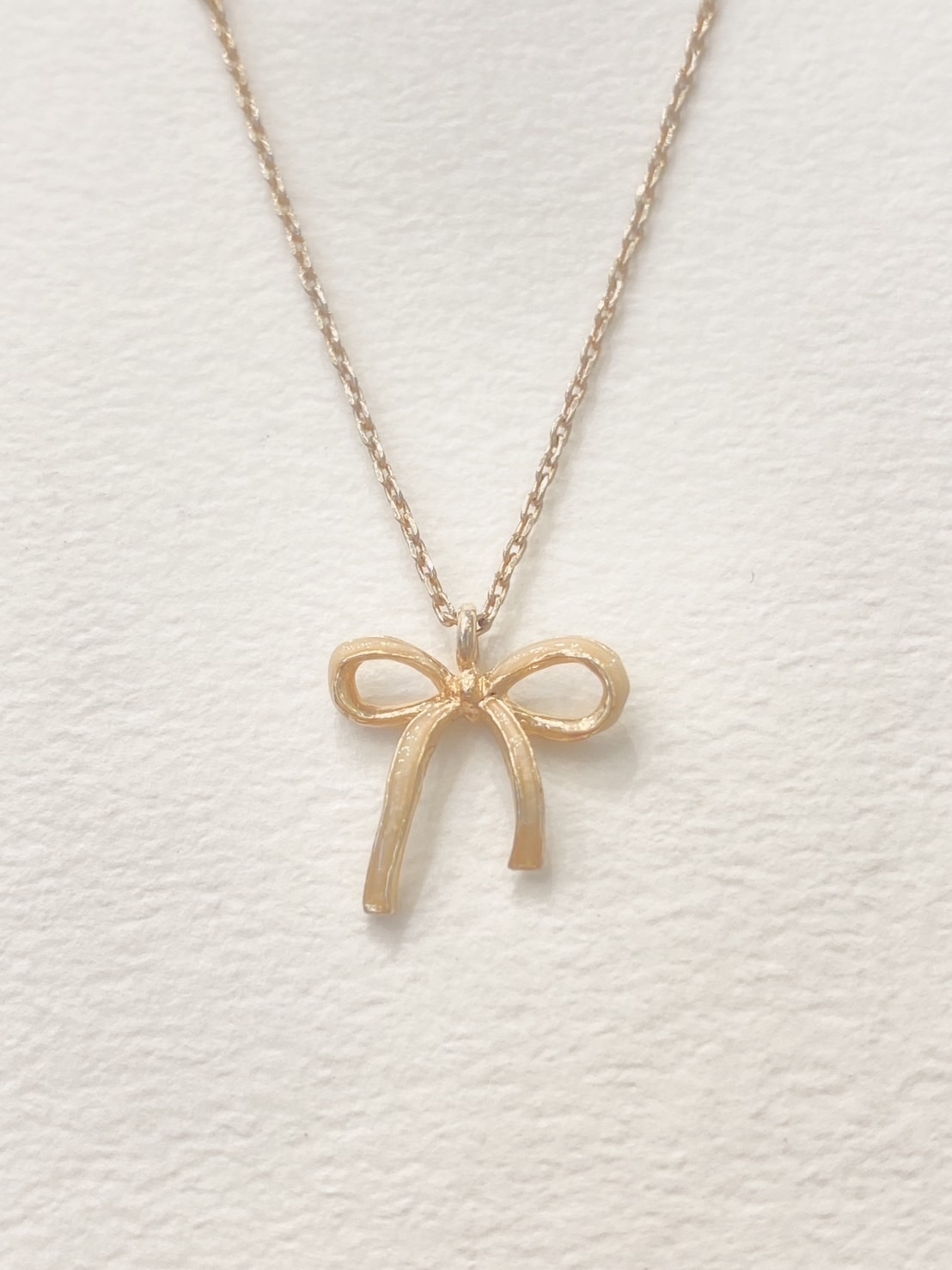 細蝴蝶結愛心項鍊