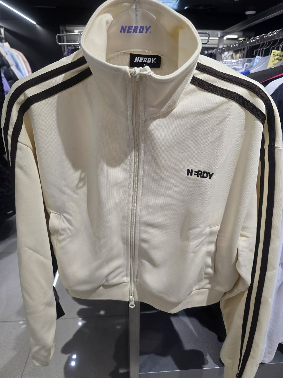☆NERDY☆ Women's NY Track Top 24FW Black Cream Charcoal Dar K] NERDY W'S NY TRACK TOP 24FW,CREAM, PNEF24TR020204 (KN200)