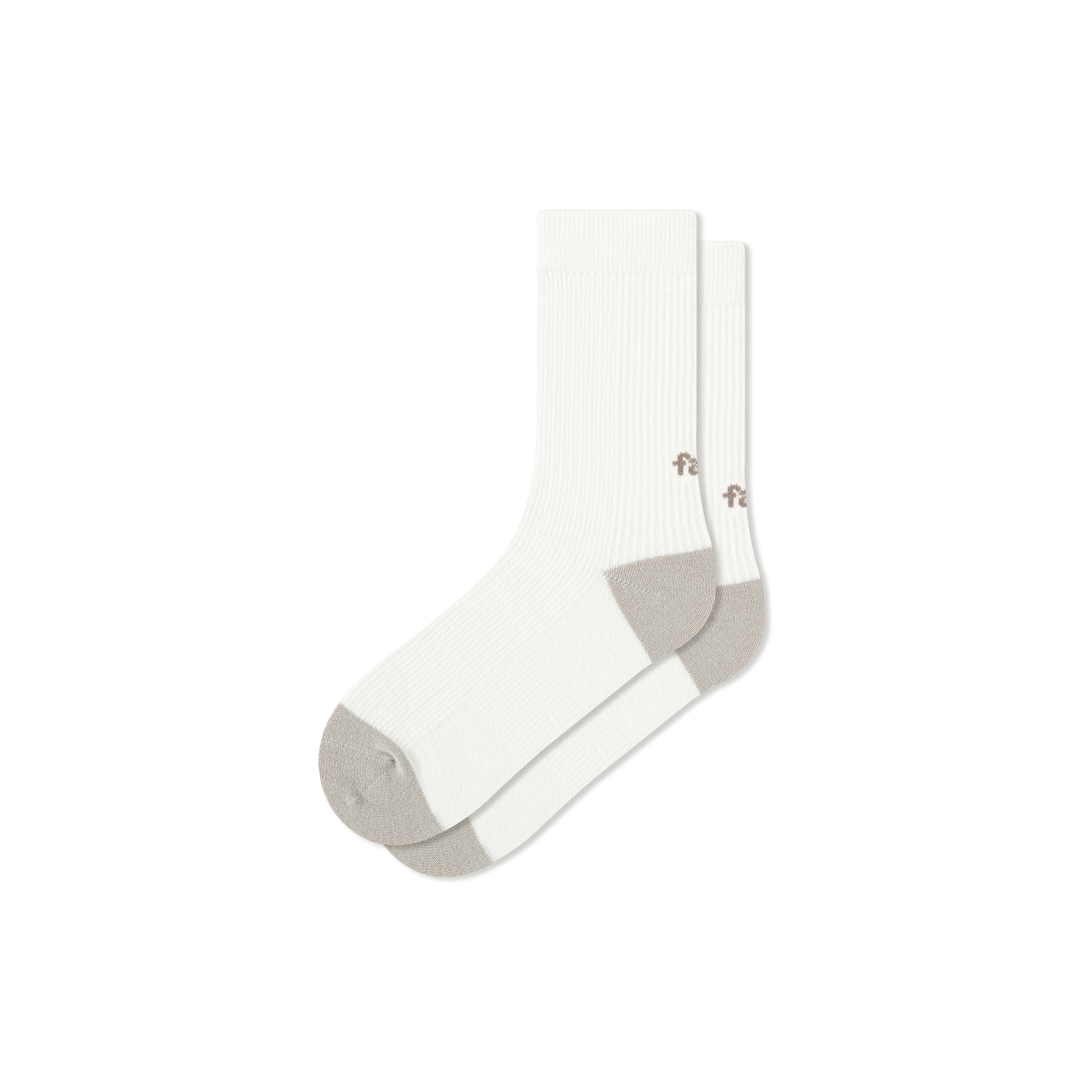 faam / ESSENTIAL LIGHT 輕量素面雙色針織高筒襪 - 象牙灰、煥白、炭黑、冰灰、幽灰、米杏、灰藍