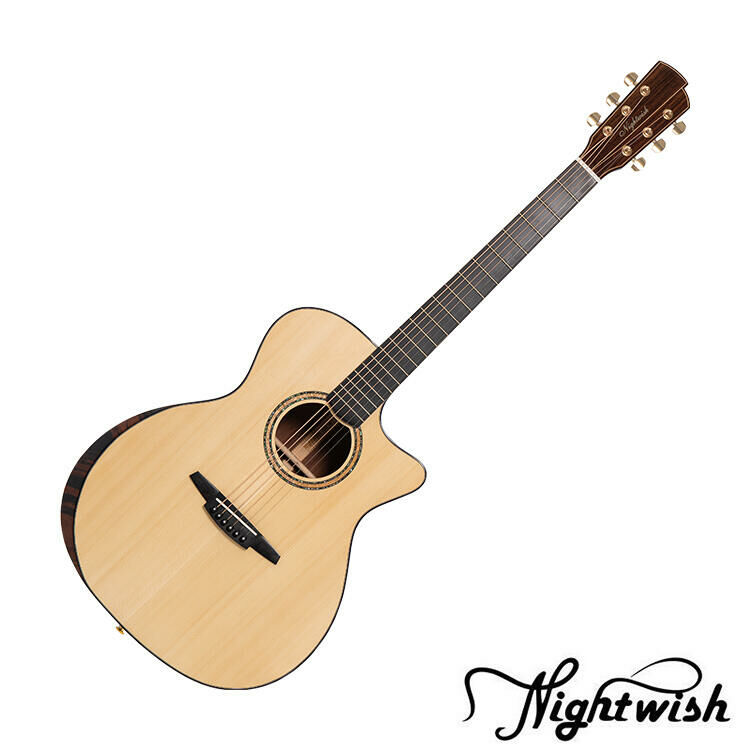 Nightwish N8 GC PRO 英格曼雲杉木 面單板 斜角黑檀木 木吉他 含原廠琴袋