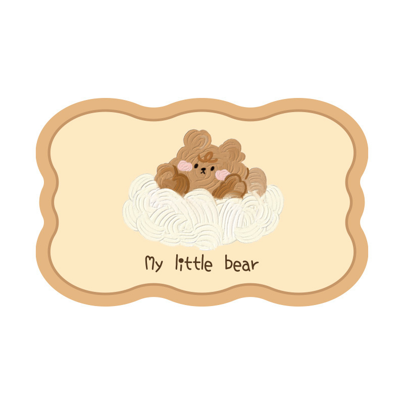 《4592》卡通小熊吸水地墊((硅藻泥))